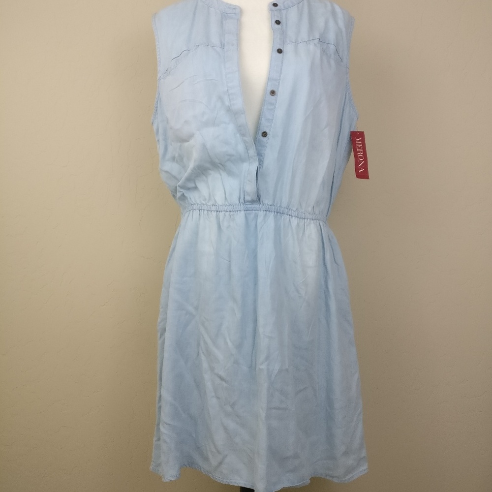 NWT Merona Sleeveless Denim Dress